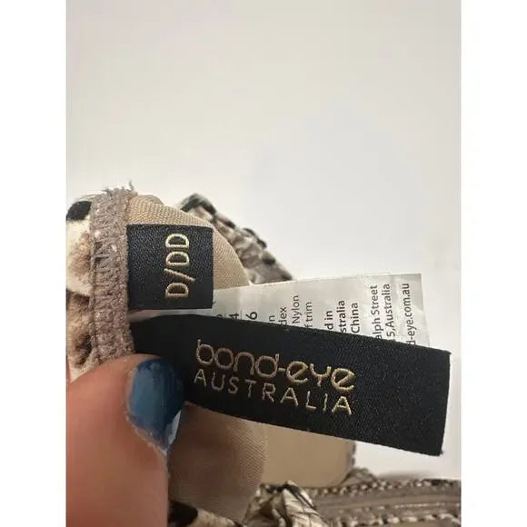 Bond eye Size 4 D/DD Australia Womens One Piece Padded Swimsuit Snake Print - Picture 6 of 8